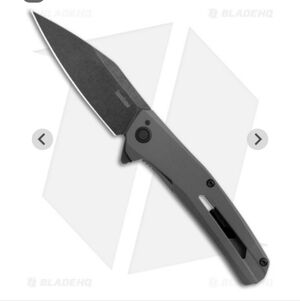 Kershaw Flyby Spring Assisted Frame Lock Knife Gray Steel (3" Black SW D2) 1404